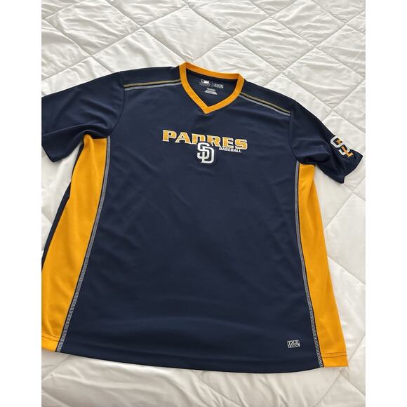 TX3 Cool Other - San Diego Padres GenuineJersey TX3 Cool Navy Blue & Gold 2XL T-0004